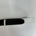 Kate Spade  New York M/L Black Leather Belt White Accent Hidden Buckle Skinny Photo 2