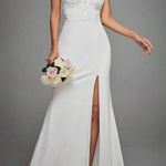 Boutique White Off The Shoulder Maxi Prom Dress  Photo 0