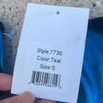 iCollection Lux Satin and Lace 2 piece Lingerie Set‎ teal Blue Black Small NWT Photo 2