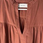 WVN Dress Womens Size Large V Neck Red Long Sleeve Above Knee Casual Spring Photo 2