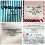 Lands' End Lands’ End New. Women's Dress Blue Red Yellow Stripe Seersucker Wrap Size XL Photo 10