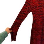 Bobbie & Brooks Size Medium M Red Black Sweater Dress Long Sleeve Warm Soft Cozy Photo 5
