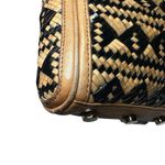 Rebecca Minkoff MAC Woven Leather Crossbody Tan Black Chain Strap Shoulder Bag Photo 12