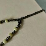 Rose Carved Necklace Vintage Bohemian “Liza” Brown Tan Stone Beaded Boho Chic Photo 7