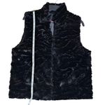 Betsey Johnson  Black Faux‎ Fur Vest Women's Size Large Photo 8