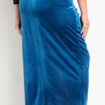 Eloquii  Women’s Twist Velvet Maxi Skirt Split Cobalt Blue 16 Photo 2