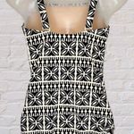 Lands' End Size 8 Blue Oriental Print On Piece Swimsuit Tummy Slimming Panels Photo 2