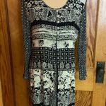 Vtg 80s mixed floral print layered dress Black Size M Photo 7
