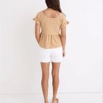 Madewell  Checkered Knit Crop Top Sz M Photo 2