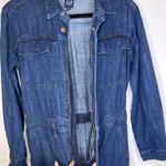 Gap  Denim Cargo Cotton Medium Wash Utility Wide leg Jumpsuit Size 4 Photo 5