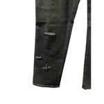 Ane' V Y2k Vintage Rhinestone Safety Pin Denim Blue Jeans Size 10 Bling Distress Photo 4