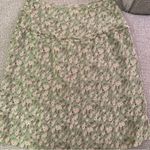 Free People Vintage  Fully Lined Green, Brown and Tan Floral Skirt Size 7 EUC Photo 2