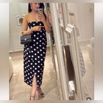 ZARA  strapless polka dot midi dress NWOT Photo 5