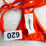 New! Set! Zulu & Zephyr Free People Tie Curve Brief Bikini, size 6‎ Orange Photo 15