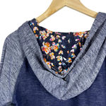 Vera Bradley Lace Up Floral Contrast Hoodie in Navy Multi Size M Photo 6
