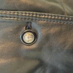 Vintage Longline Black Leather Jacket Sz Medium GV Medusa Head Buttons Photo 2