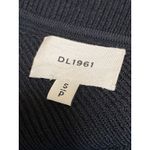 DL1961 Women's Black Ribbed Knit One Shoulder Sleeveless Crop Tank Top Size S Photo 2