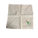 Vintage Hand Embroidered Handkerchief Floral Cotton Woman Photo 2