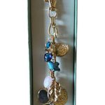 Atterri Bohemian Freshwater Pearl Abstract Religious Gold Bag Charm NEW $118 Photo 1