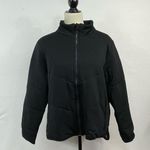 Anthropologie Anthropology THREE DOTS Full Zip Quilted Knit Jacket Black Size L Photo 5