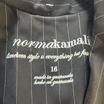 Norma Kamali  Black Pinstripe Jacket 16 Classic Rayon Blend Single Breasted Photo 5