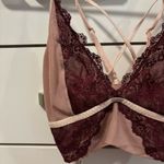 Free People  Beautiful Berry Lace Bralette Bra Photo 3