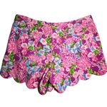 Lilly Pulitzer  Womens Buttercup Knit Floral Shorts Size 8 Preppy Resortwear Photo 1