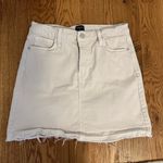 Just Black  Released Hem Mini Denim Skirt Oatmeal Size S Photo 0