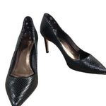 TED BAKER LONDON Pump Women Sz 8 Embossed Pointed Toe Black Party Business Retro Photo 0