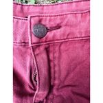 BDG  Low Rise Dolphin Denim Shorts Women's 29 Burgundy Distressed‎ Frayed Hem Photo 1