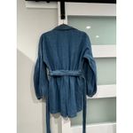 VICI NEW  Denim Chambray Puff Sleeve Belted Romper Extra Small Photo 1