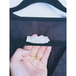 Everlane  Linen Wrap Front Jumpsuit Size 2 Black Quiet Luxury Classic Boho Career Photo 4