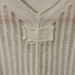 POL White V-Neck Sweater Photo 3