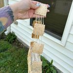 Vintage purse made from carved bamboo Tan Photo 3