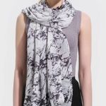 Marble Print Scarf Wrap Scarves New Black White Photo 3