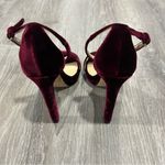 Jimmy Choo NEW  Misty 120 Red Velvet Strap Heels Photo 4