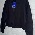 JoyLab NWT  women’s French Terry 1/2 Zip Hooded Pullover Sweatshirt Sz L✨ Photo 5