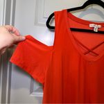 Eye Candy Orange/Coral Strappy V Neck Cold Shoulder Dress size 3X Photo 4