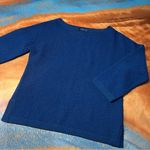 St. John  Wool Boucle Textured Sweater Navy Blue medium Photo 1