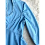 None Vintage 70's Scoop Neck Blue Maxi Dress Photo 10