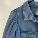 Pilcro  Anthropologie Blue Chambray Shacket Cotton Shirt/Jacket Size Small Photo 5