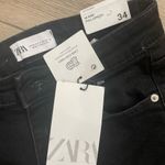 ZARA  split skinny black distressed jeans Photo 4