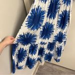 Cara Cara Mimi Cotton Midi Dress Blue Starburst XS White Photo 4
