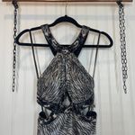 Camille La Vie NWT  Animal Print Sequin Halter Open Back Maxi Dress Size 4 Photo 1