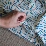 Mara Hoffman Silk Lace Print Strapless Mini Cream Small Ivory Blue Vintage S Photo 2