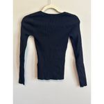 Madewell NWT Wide Ribbed Long Sleeve Corset Sweater In Black Size XS Photo 7