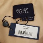 💕MARCHESA NOTTE💕 Glitter Ruffle Asymmetric Cocktail Dress ~ Champagne 2 NWT Gold Photo 10