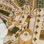 Nicole Miller  NEW YORK women’s medium v-neck tie front linen button up blouse Photo 4