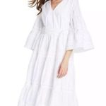 Lisa Mari Fernandez Ric Rac Flare Dress SZ S White Photo 0