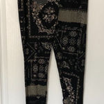 Desigual Womens Leggings M Black Floral Serenna Stretch Pull On NWT Photo 0